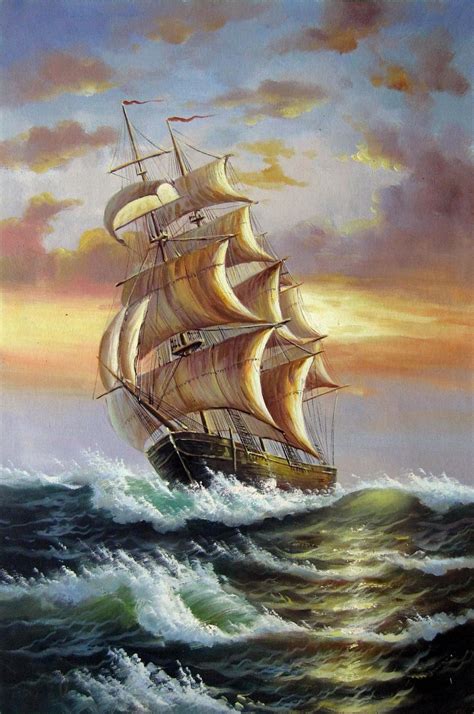 Tall Ship Sailing 112 Painting By Lermay Chang Artmajeur Resim