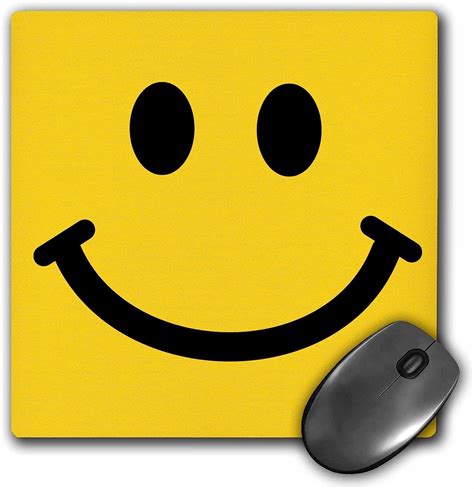 3drose 8 X 8 X 025 Yellow Smiley Face Square Happy Smiling Cartoon Cute Smile 60s