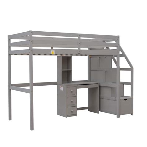 Loft Bed With Twin Size Stand Alone Bed And Storage Bed Bath And Beyond