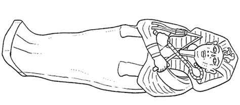 tutankamons egyptian sarcophagus coloring pages