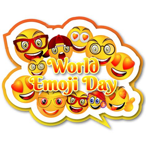World Emoji Day Vector Hd Images World Emoji Day Png Transparent 3d