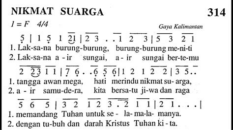 Nikmat Suarga Madah Bakti No 314 Lagu Rohani Katolik Youtube