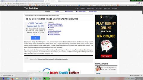 Top 10 Best Reverse Image Search Engines List 2015 Youtube