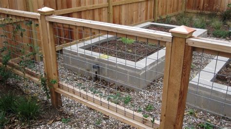 Welded wire is generally made of material that will not rust, rot or burn. welded wire fence, extend fence below wood frame | Urban ...