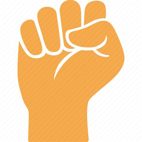 Asian Fist Hand Power Strength Victory Yellow Icon