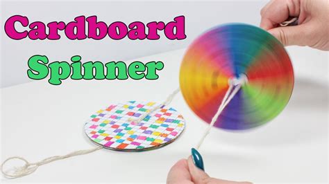 Cardboard Spinner Diy Summer Kids Crafts Youtube