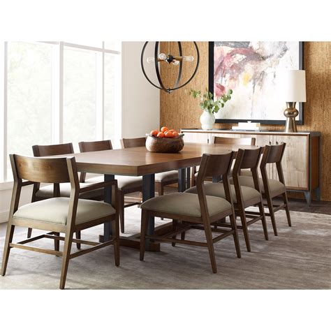 Modern Synergy Contemporary Formal Dining Room Group with Rectangular Table by American Drew at ...