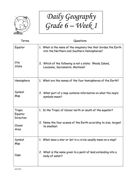 Social Studies Worksheet For 5th Graders Fabad