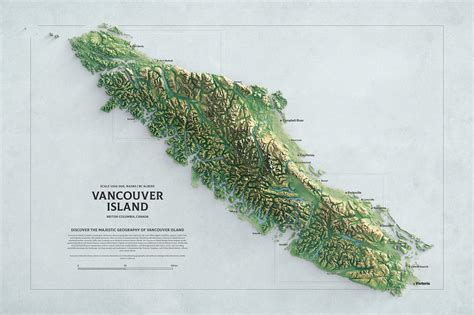 Shaded Relief Map Of Vancouver Island Rbritishcolumbia