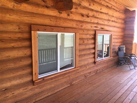 Anderson Log Cabin Fever Log Home Building June 2016 Trimmed Windows