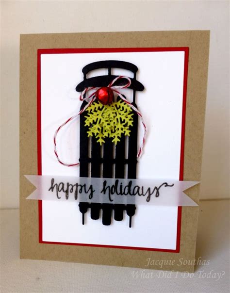 Holiday Sled Card By Jacquie J Cards And Paper Crafts At