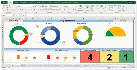 Dashboard Multiple Project Tracking Template Excel