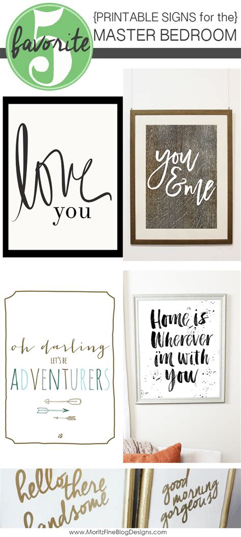 Signs For The Master Bedroom Free Printable Included