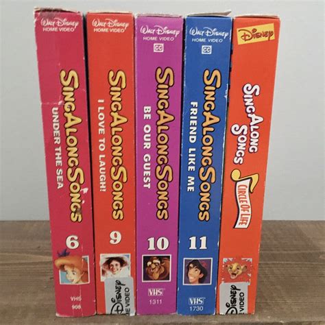 Lot Of Disney Sing Along Songs Vhs Tapes Be Our Guest And Circle Of Hot Sex Picture