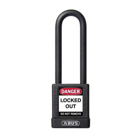 Abus Aluminum Safety Padlock With Black Cover 7440hb75 Lockout