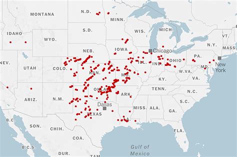 Map Of Dallas Area Hit By Tornado