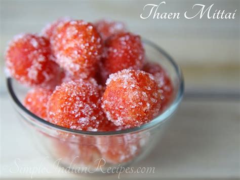 Thaen Mittai Then Nilavu Sugar Balls Simple Indian Recipes