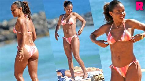 Pretty In Pink Hot Mama Jada Pinkett Smith Flaunts Washboard Abs On Steamy Vacation In Hawaii