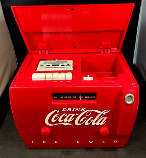 coca cola cooler radio am fm cassette player otr 1949 old tyme vintage 1988 ebay