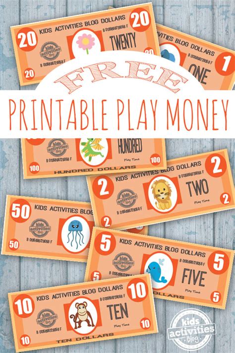 Play Money Free Kids Printable Play Money Free Kids Printable