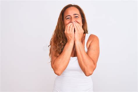 Attractive Mature Woman Embarrassed Stock Photos Free Royalty