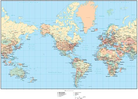 World Map With States And Provinces Adobe Illustrator Images And