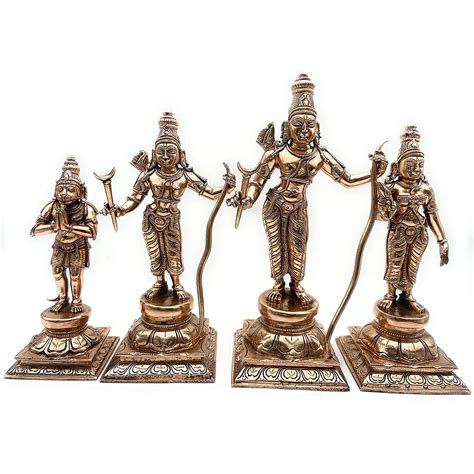 Buy South Indian Arts Bronze Panchaloha Ram Darbar Murti For Home Decor Bhagwan Ram Darbar With