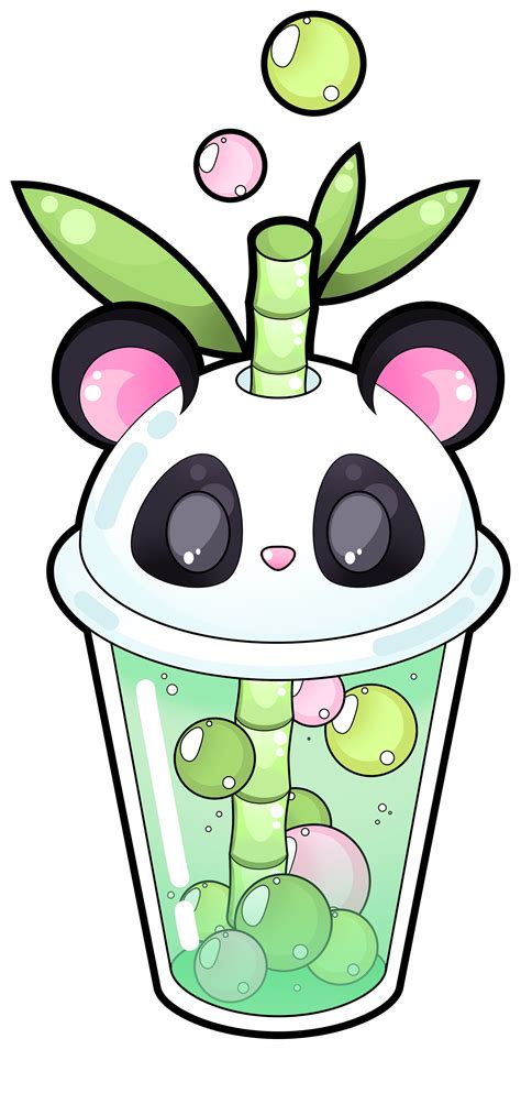 Download Boba Tea Cartoon Png Cute Cat Bubble Tea Png Image With No