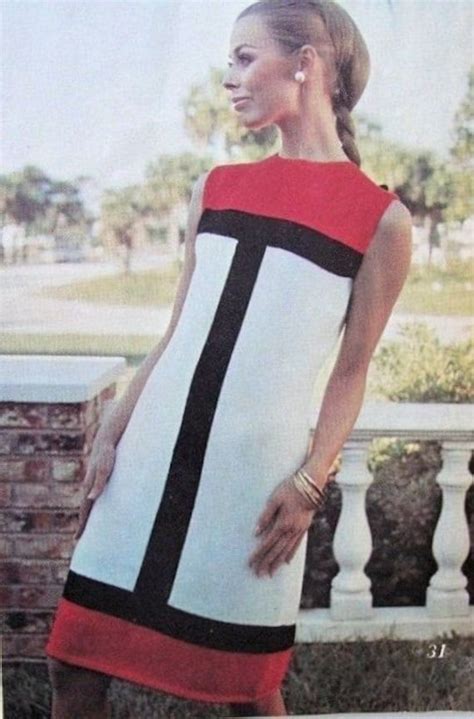 Mondrian Dress Mod Shift Dress 60s Mini Dress A Line Dress With No