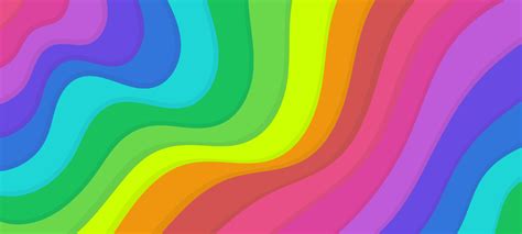 Flat Colorful Wavy Rainbow Background 6187162 Vector Art At Vecteezy