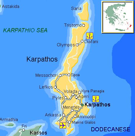 Map Of Karpathos Map Of Greece Karpathos Greece Greece Map Greek Islands Views Summer