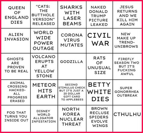 Free printable bingo card generator for kids, and free virtual bingo games to play on your mobile or tablet. My "Rest of 2020" Bingo Card Has Arrived