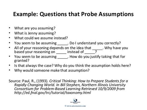 Critical Thinking Probing Questions And Tutoring Cycle