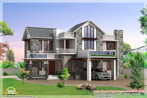 3 Beautiful Modern Home Elevations ~ Kerala House Design Idea