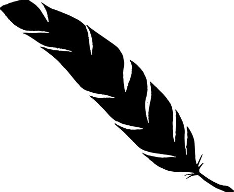 6 Simple Feather Silhouettes PNG Transparent OnlyGFX