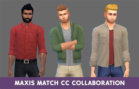 Maxis Match Male Cc Pack Simsworkshop