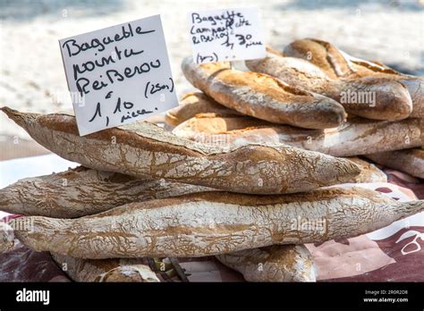 Bread Baguette Stall Market Stall Market Lorgues Var Provence