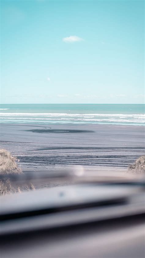 Download Wallpaper 1080x1920 Beach Ocean Waves Coast Horizon
