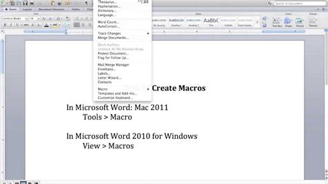 Get Organized How To Create A Macro In Microsoft Word Youtube