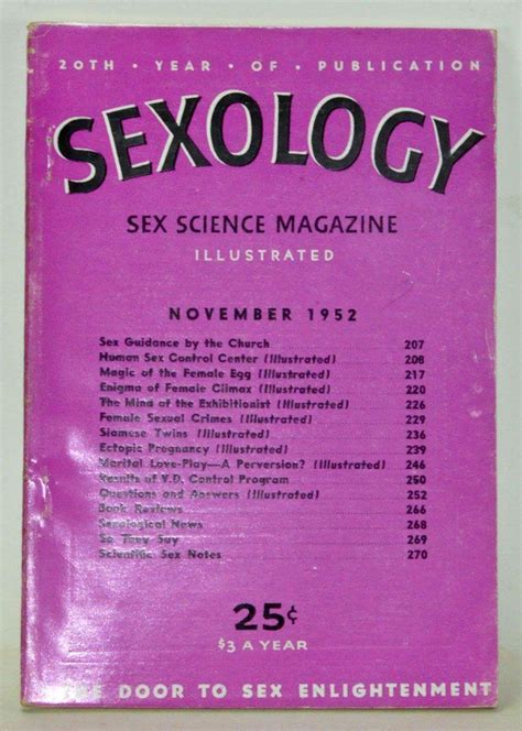 sexology sex science magazine an authoritative guide to sex education volume 19 no 4