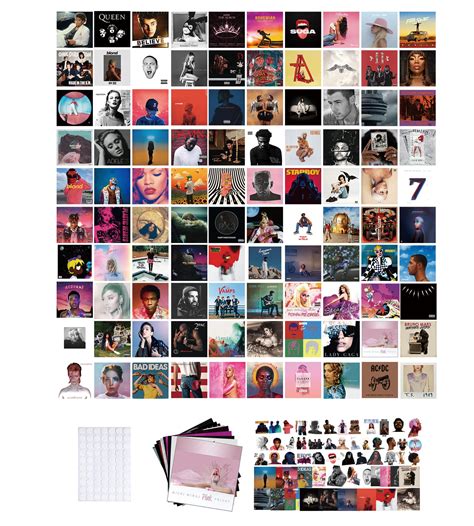 Buy Btaidi 100 Pcs Album Cover Aesthetic Pictures Wall Collage Kit 5x5