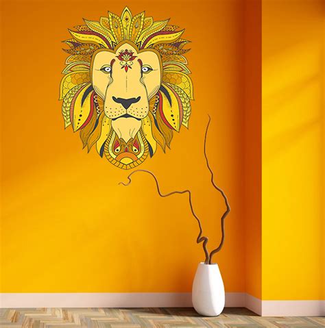 Trinx Lion Head Wall Decal Lion Head Wall Sticker Lion Head Wall