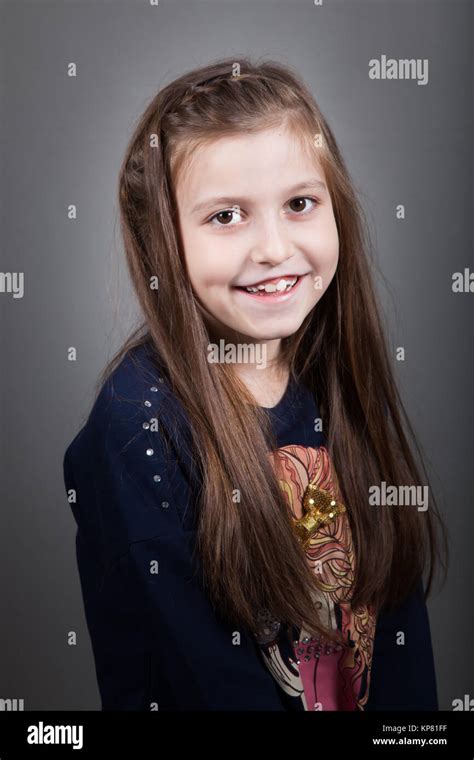 8 Year Old Girl Stock Photo Alamy