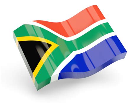 Glossy wave icon. Illustration of flag of South Africa