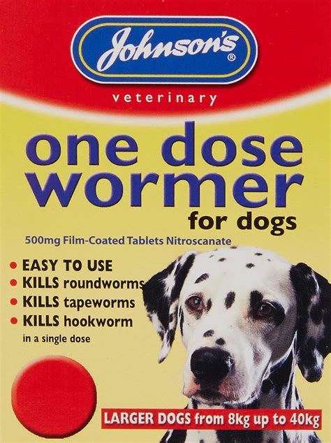Johnsons One Dose Easy Wormer For Dogs And Puppies 6 40 Kg Amazon