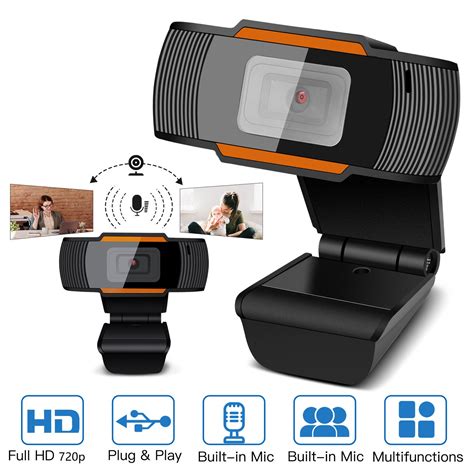 Hd 720p Webcam Auto Focusing Web Camera Cam With Microphone For Pc