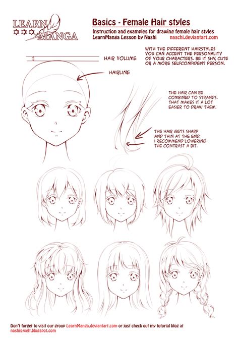 Nashis World Learn Manga Female Hair Styles