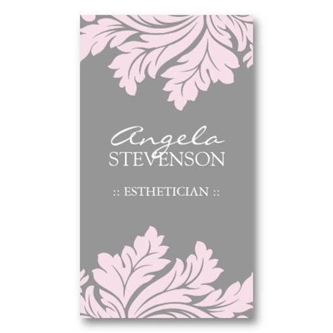 The beauty salon atmosphere is relaxing and calm. Esthetician Business Card - FedQ