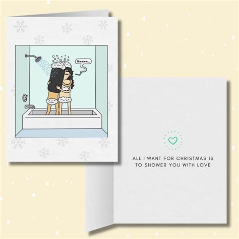 Romantic Lesbian Christmas Card Cute Lesbian Holiday Ts Sesame But Different