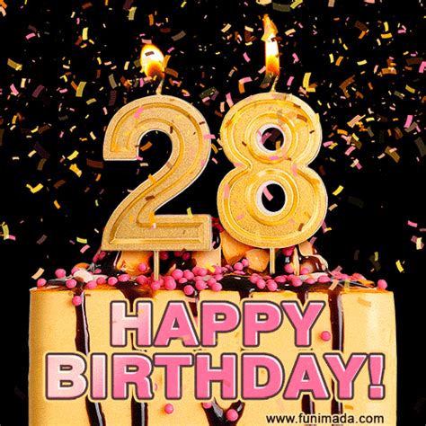 Happy 28th Birthday Cake  And Video With Sound Free Download